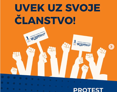 RUKOVODSTVO NEZAVISNOSTI UVEK UZ SVOJE ČLANSTVO BEOGRAD, 15. MART 2025. GODINE